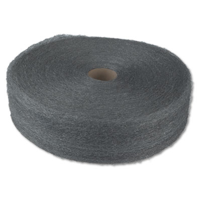 Industrial-Quality Steel Wool Reel, #3 Coarse, 5 lb Reel, Steel Gray, 6/Carton