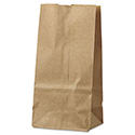 Grocery Paper Bags, 30 lb Capacity, #2, 4.31" x 2.44" x 7.88", Kraft, 500 Bags