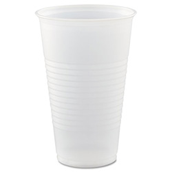 High-Impact Polystyrene Cold Cups, 16 oz, Translucent, 50/Sleeve, 20 Sleeves/Carton