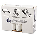 High-Density Commercial Can Liners, 60 gal, 14 mic, 38" x 60", Clear, Interleaved Roll, 25 Bags/Roll, 8 Rolls/Carton