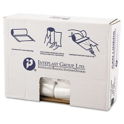 High-Density Commercial Can Liner Value Pack, 16 gal, 7 mic, 24" x 31", Clear, Interleaved Roll, 50 Bags/Roll, 20 Rolls/CT