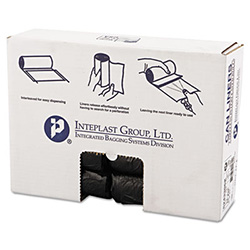 High-Density Commercial Can Liners, 16 gal, 6 mic, 24" x 33", Black, Interleaved Roll, 50 Bags/Roll, 20 Rolls/Carton