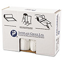 High-Density Commercial Can Liners, 60 gal, 12 mic, 38" x 60", Clear, Interleaved Roll, 25 Bags/Roll, 8 Rolls/Carton