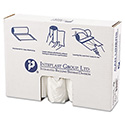 High-Density Commercial Can Liners, 45 gal, 12 mic, 40" x 48", Clear, Interleaved Roll, 25 Bags/Roll, 10 Rolls/Carton