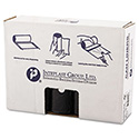 High-Density Commercial Can Liners, 45 gal, 16 mic, 40" x 48", Black, Interleaved Roll, 25 Bags/Roll, 10 Rolls/Carton