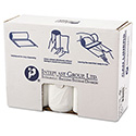 High-Density Commercial Can Liners, 45 gal, 17 mic, 40" x 48", Clear, Interleaved Roll, 25 Bags/Roll, 10 Rolls/Carton