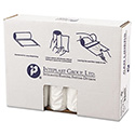 High-Density Commercial Can Liners, 45 gal, 14 mic, 40" x 48", Clear, Interleaved Roll, 25 Bags/Roll, 10 Rolls/Carton