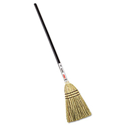 Corn-Fill Broom, Corn Fiber Bristles, 38" Overall Length, Brown