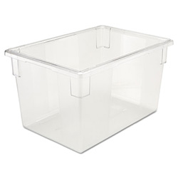 Food/Tote Boxes, 21.5 gal, 26 x 18 x 15, Clear, Plastic