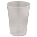 Comet Plastic Tumblers, 10 oz, Clear, 25/Pack, 20 Packs/Carton