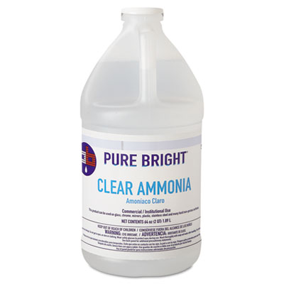 Clear Ammonia, 64 oz Bottle, 8/Carton