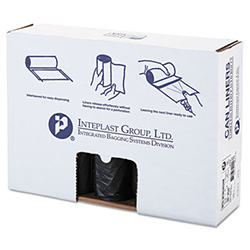 Low-Density Commercial Can Liners, 60 gal, 1.4 mil, 38" x 58", Black, Interleaved Roll, 20 Bags/Roll, 5 Rolls/Carton