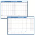 30/60-Day Undated Horizontal Erasable Wall Planner, 48 x 32, White/Blue Sheets, Undated