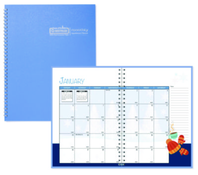 Seasonal Monthly Planner, Illustrated Seasons Artwork, 10 x 7, Light Blue Cover, 12-Month (Jan to Dec): 2026