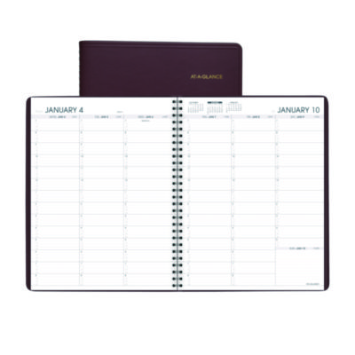 Weekly Appointment Book, 11 x 8.25, Winestone Cover, 13-Month: Jan 2026 to Jan 2027