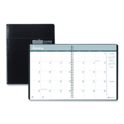 14-Month Recycled Ruled Monthly Planner, 8.75 x 6.78, Black Cover, 14-Month: Dec 2025 to Jan 2027