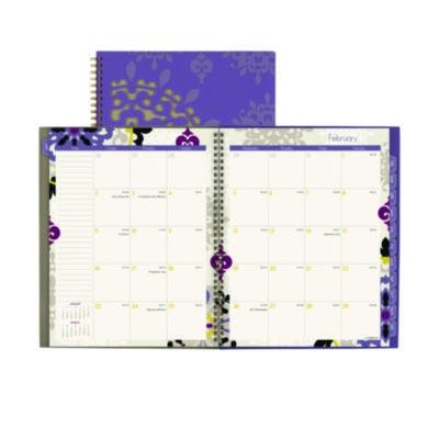 Vienna Weekly/Monthly Appointment Book, Geometric Artwork, 11 x 8.5, Purple/Tan Cover, 12-Month (Jan to Dec): 2026