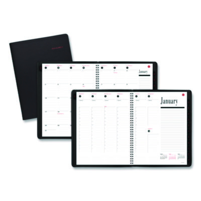 800 Range Weekly/Monthly Appointment Book, 11 x 8.25, Black Cover, 12-Month (Jan to Dec): 2026