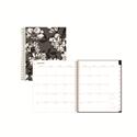 Baccara Dark Monthly Planner, Floral Artwork, 10 x 8, Gray/Black/Gold Cover, 12-Month (Jan to Dec): 2026