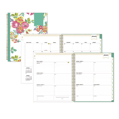 Day Designer Peyton Create-Your-Own Cover Weekly/Monthly Planner, Floral Artwork, 11 x 8.5, White, 12-Month (Jan-Dec): 2026