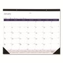 DuraGlobe Monthly Desk Pad Calendar, 22 x 17, White/Blue/Gray Sheets, Black Binding/Corners, 12-Month (Jan to Dec): 2026