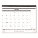 Net Zero Carbon Monthly Desk Pad Calendar, 22 x 17, White/Gray/Blue Sheets, Black Binding, 12-Month (Jan to Dec): 2026
