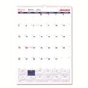 Twin-Wirebound Wall Calendar, One Month per Page, 12 x 17, White/Blue Sheets, 12-Month (Jan to Dec): 2026