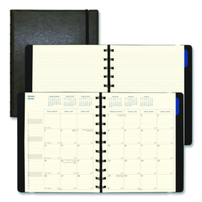 Soft Touch 17-Month Planner, 10.88 x 8.5, Black Cover, 17-Month: Aug 2025 to Dec 2026