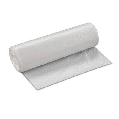 High-Density Commercial Can Liner Value Pack, 60 gal, 12 mic, 38" x 58", Clear, Interleaved Roll, 25 Bags/Roll, 8 Rolls/CT