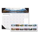 Earthscapes Recycled Monthly Desk Pad Calendar, Mountains of the World Photos, 22 x 17, Black Corners,12-Month(Jan-Dec): 2026