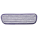 Microfiber Finish Pad, 18 x 5.5, Blue/White, 6/Box