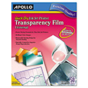 Quick-Dry Color Inkjet Transparency Film, 8.5 X 11, 50/box