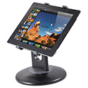 Stand for 7" to 10" Tablets, Swivel Base, Plastic, Black