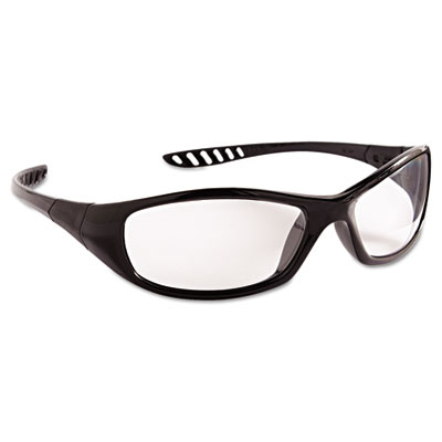 V40 HellRaiser Safety Glasses, Black Frame, Clear Anti-Fog Lens