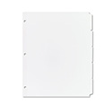 Write and Erase Plain-Tab Paper Dividers, 5-Tab, 11 x 8.5, White, 36 Sets