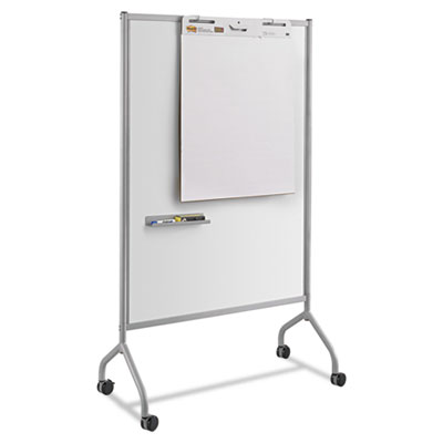 Impromptu Whiteboard Collaboration Screen, 36" x 60", White Surface, Gray Metal/Plastic Frame