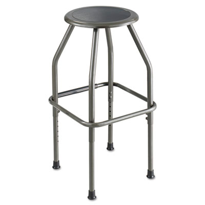 Diesel Industrial Stool with Stationary Seat, Backless, Supports Up to 250 lb, 22" to 30" Seat Height, Pewter