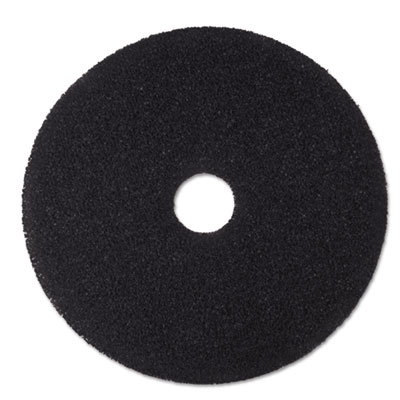 Low-Speed Stripper Floor Pad 7200, 16" Diameter, Black, 5/Carton