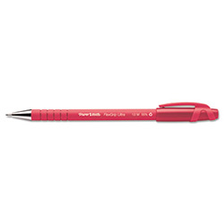 FlexGrip Ultra Recycled Ballpoint Pen, Stick, Medium 1 mm, Red Ink, Red Barrel, Dozen