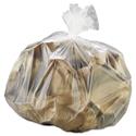 High-Density Commercial Can Liners, 30 gal, 8 mic, 30" x 37", Clear, Interleaved Roll, 25 Bags/Roll, 20 Rolls/Carton