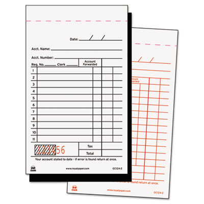 Sales Receipt Book, Two-Part Carbon, 3.25 X 5.6, 1/page, 50 Forms/book, 100 Books/carton