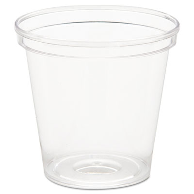 Comet Plastic Portion/Shot Glass, 1 oz, Clear, 50/Pack, 50 Packs/Carton