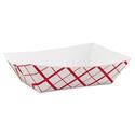 Paper Food Baskets, 3 lb Capacity, 7.2 x 4.95 x 1.94, Red/White, Paper, 500/Carton