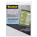 Display Pocket, Removable Interlocking Fasteners, Plastic, 8-1/2 x 11, Clear