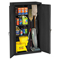 Janitorial Cabinet, 36w x 18d x 64h, Black