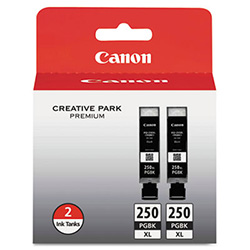 6432B004 (PGI-250XL) ChromaLife100+ High-Yield Ink, 500 Page-Yield, Black, 2/Pack