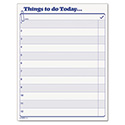 "Things To Do Today" Daily Agenda Pad, One-Part (No Copies), 8.5 x 11, 100 Forms Total