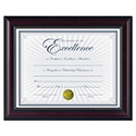 Prestige Document Frame, Rosewood/Black, Gold Accents, Certificate, 8 1/2 x 11