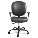 Alday Intensive-Use Chair, Supports Up to 500 lb, 17.5" to 20" Seat Height, Black Vinyl Seat/Back, Black Base