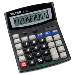 1190 Executive Desktop Calculator, 12-Digit LCD